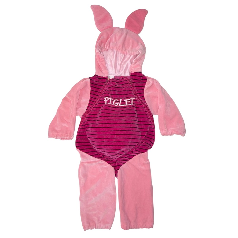 Disney Store Piglet Winnie the Pooh Costume Kids 6-12 Months Pink Striped Plush